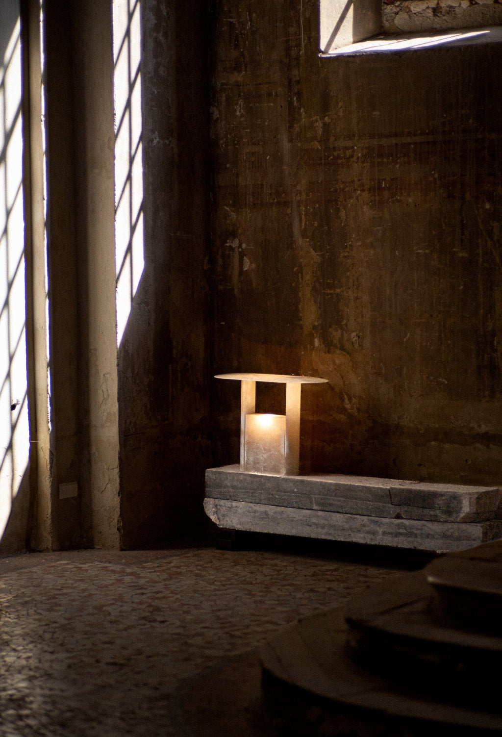 Pagoda Alabaster Table Lamp — view 5