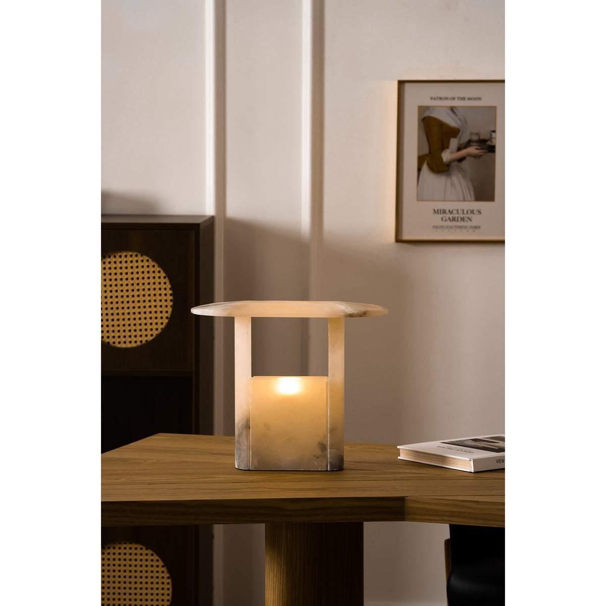 Pagoda Alabaster Table Lamp — view 8