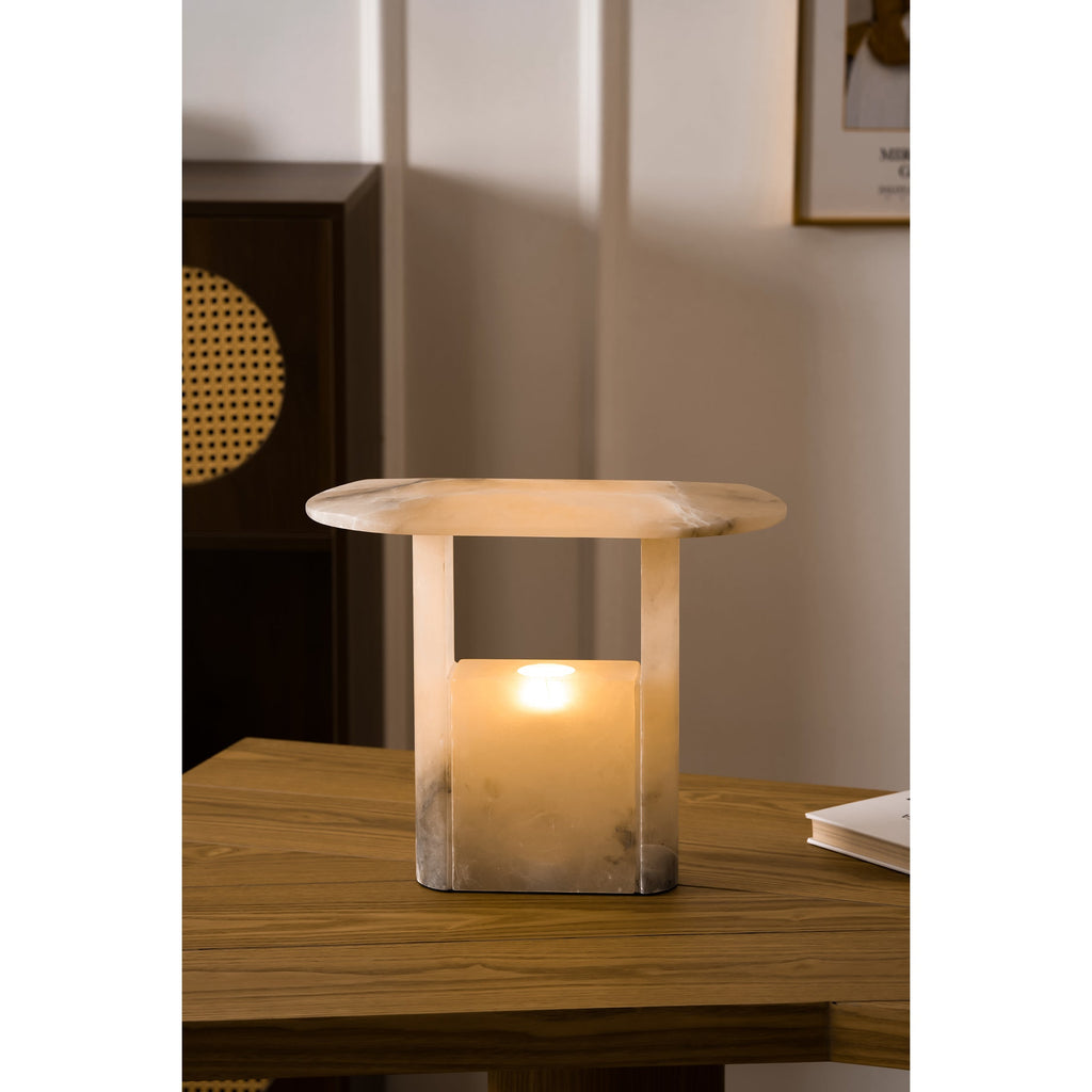 Pagoda Alabaster Table Lamp — view 7