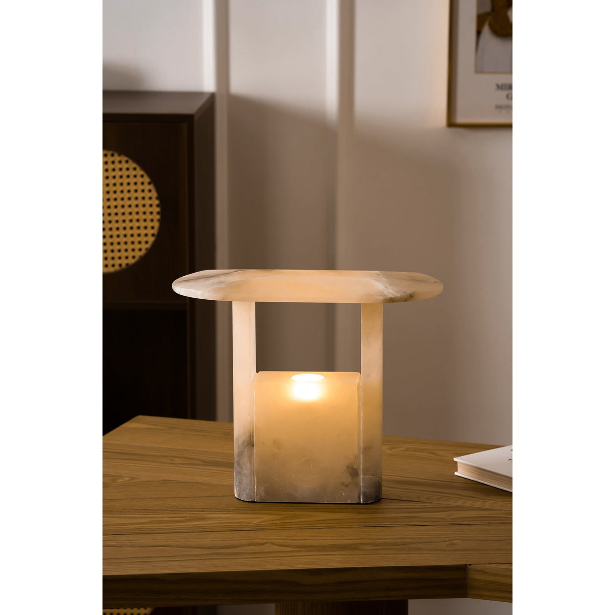 Pagoda Alabaster Table Lamp — view 7