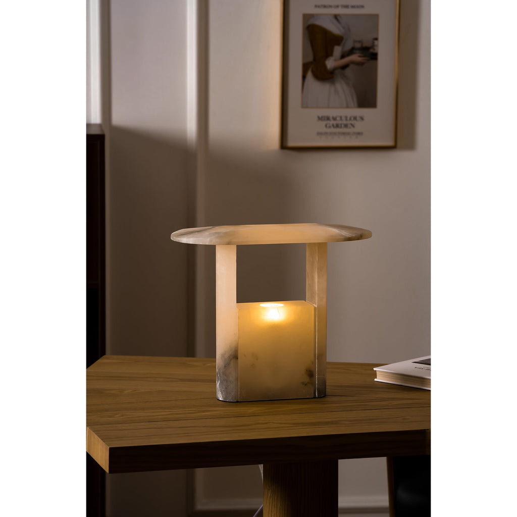 Pagoda Alabaster Table Lamp — view 9