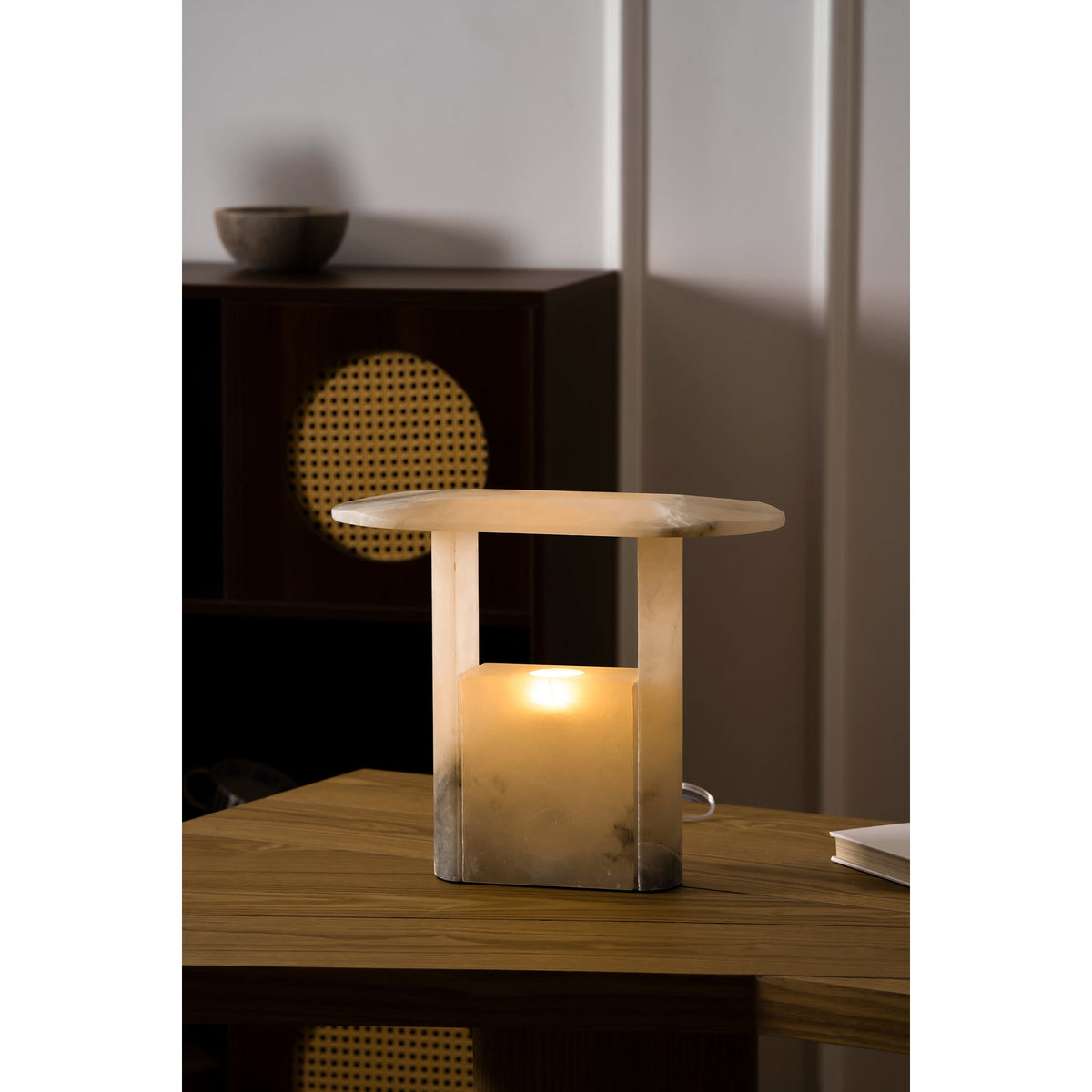 Pagoda Alabaster Table Lamp — view 11