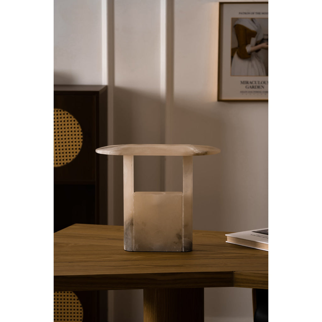 Pagoda Alabaster Table Lamp — view 13