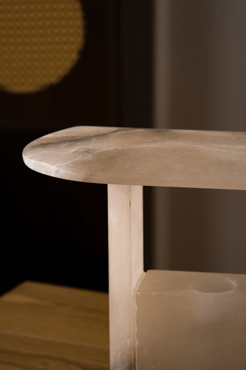 Pagoda Alabaster Table Lamp — view 19