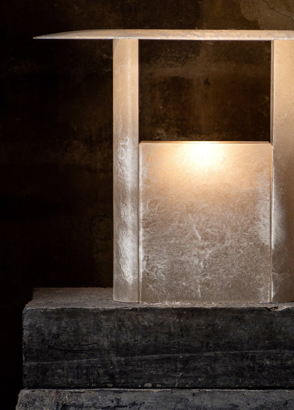 Pagoda Alabaster Table Lamp — view 20