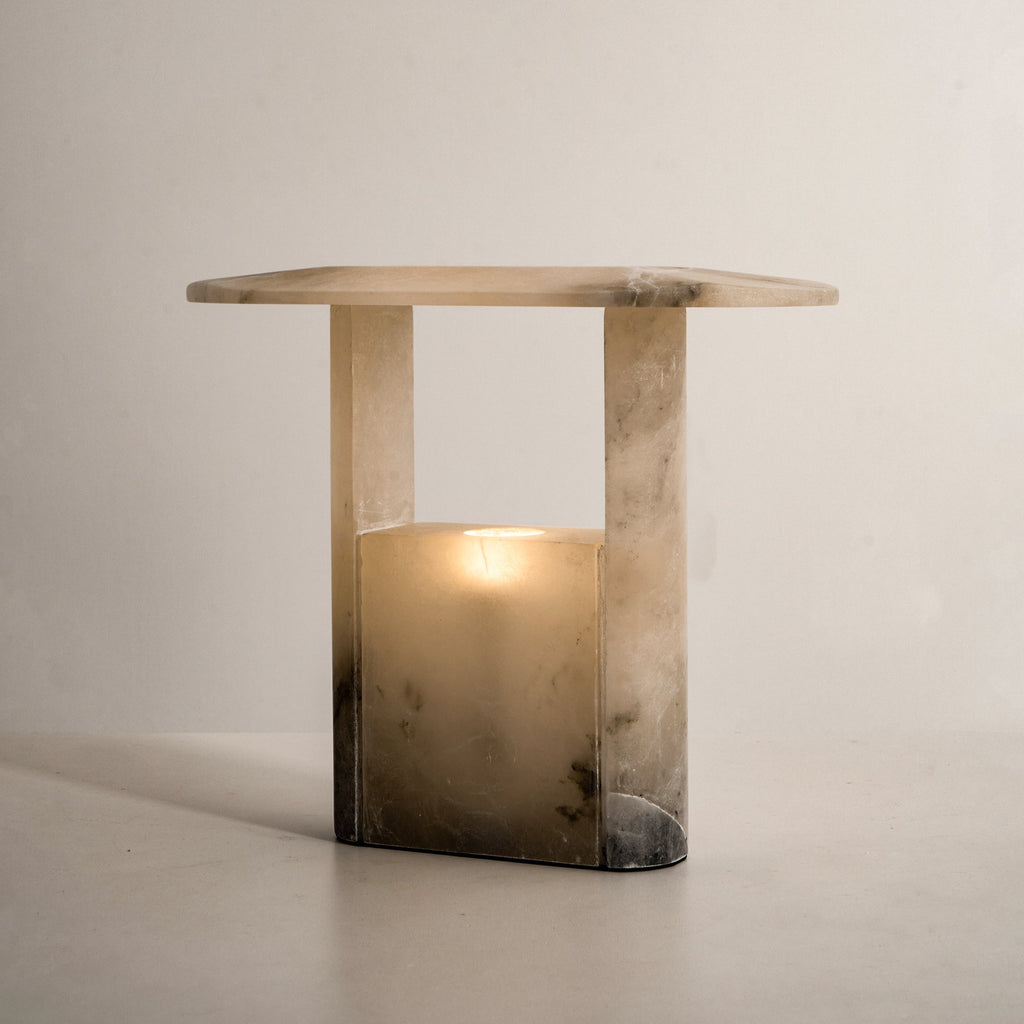 Pagoda Alabaster Table Lamp — view 15