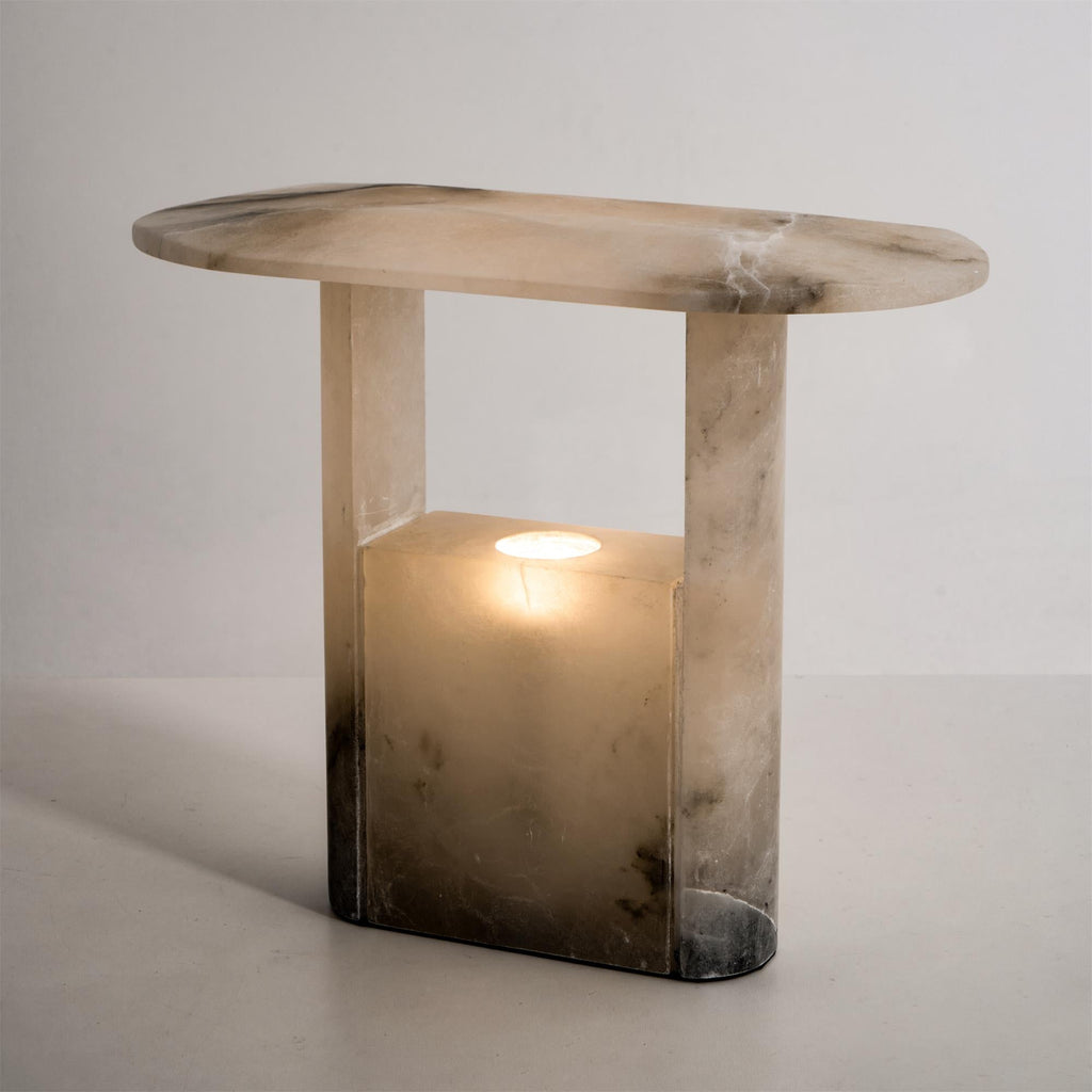 Pagoda Alabaster Table Lamp — view 18