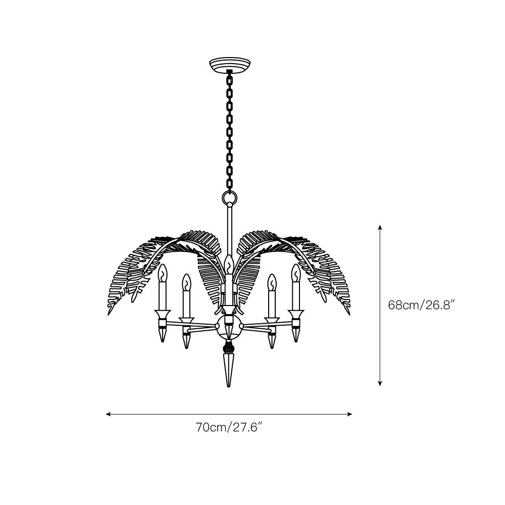 Palm Frond Chandelier — view 3