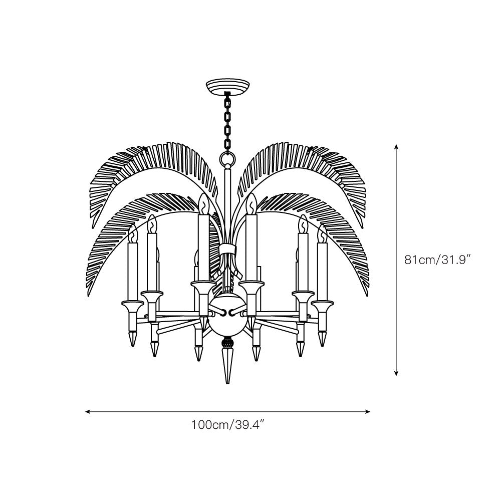 Palm Frond Chandelier — view 4