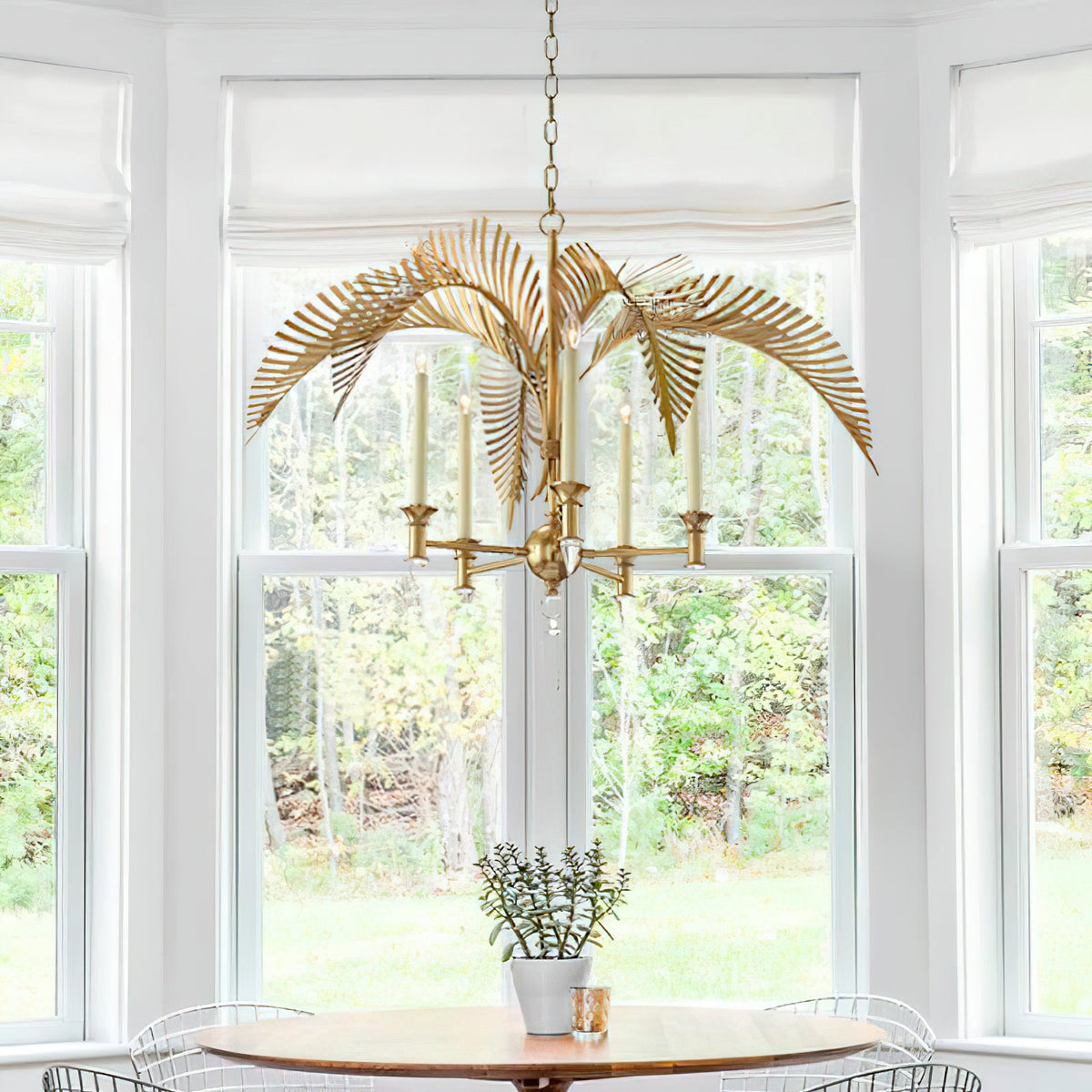 Palm Frond Chandelier — view 2
