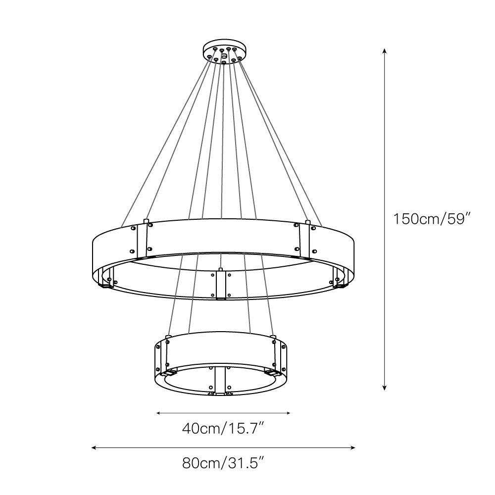 Parallel Ring Chandelier — view 7
