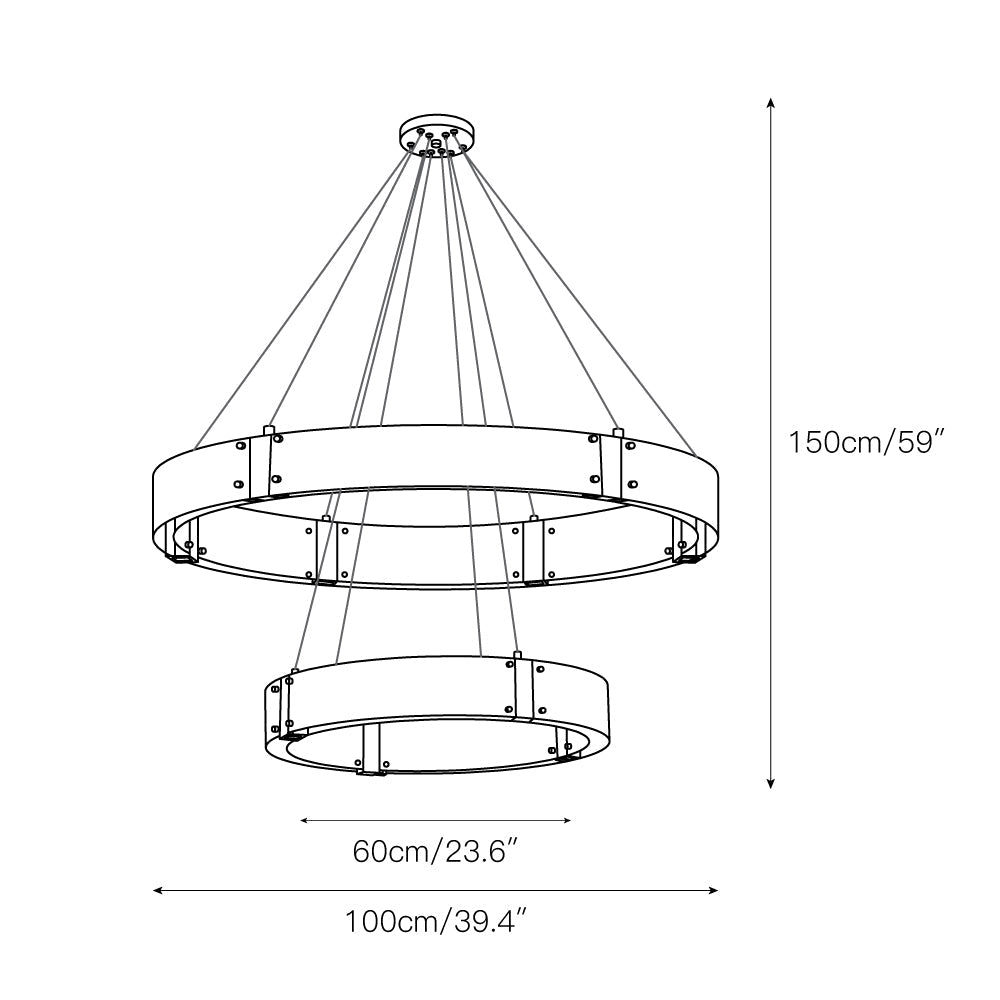 Parallel Ring Chandelier — view 8