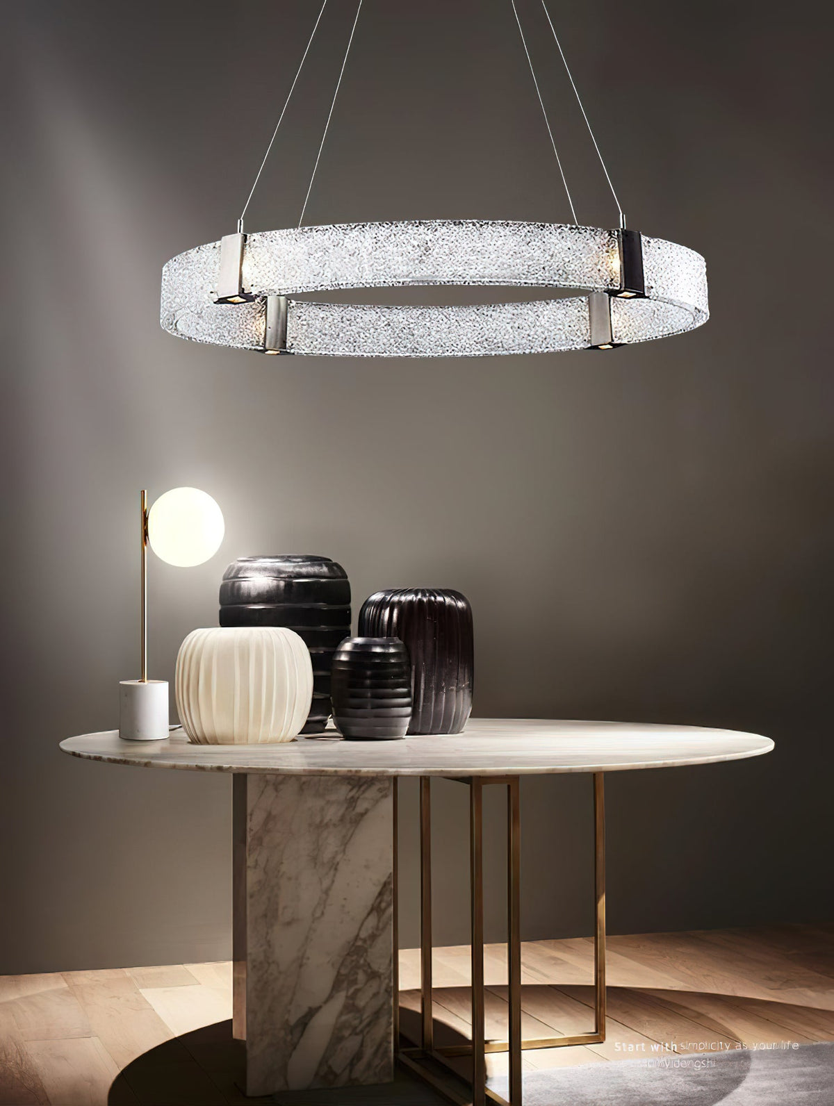 Parallel Ring Chandelier — view 24