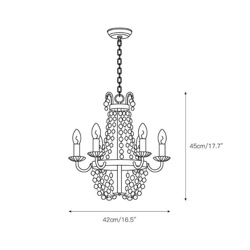 Paris Flea Market Chandelier — view 3