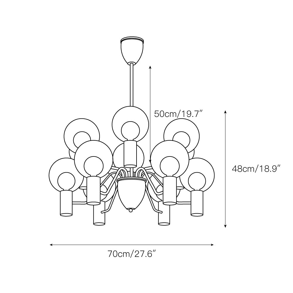 Patricia Glass Chandelier — view 4