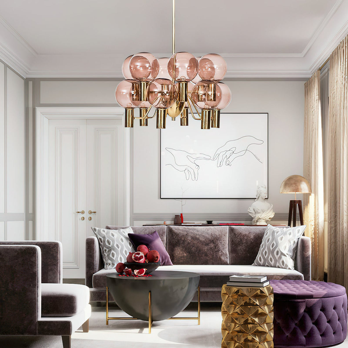 Patricia Glass Chandelier — view 5