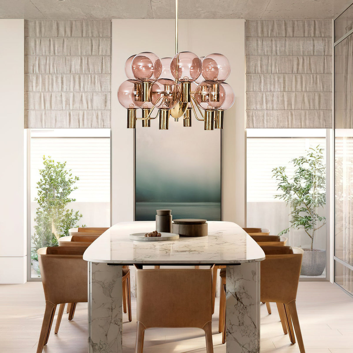 Patricia Glass Chandelier — view 2