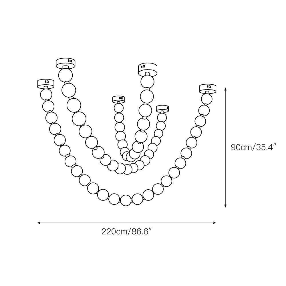 Pearl Necklace Chandelier — view 6