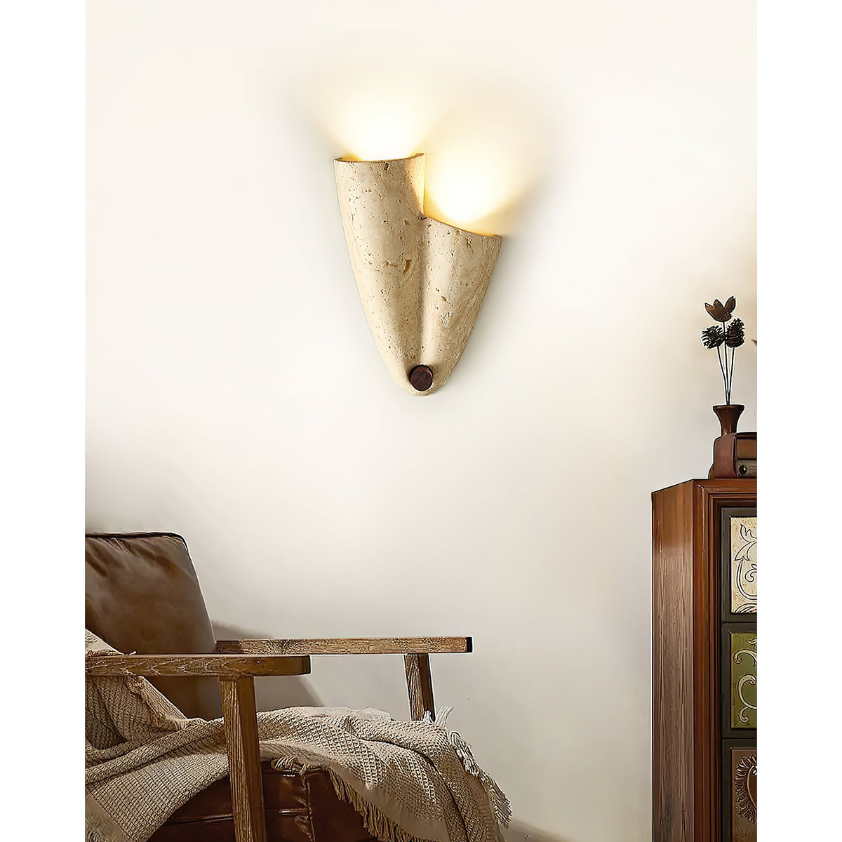 Pearlmont Travertine Wall Lamp — view 5