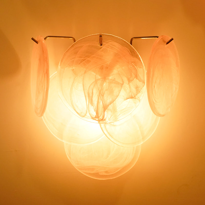 Pink Murano Disc Wall Lamp — view 4