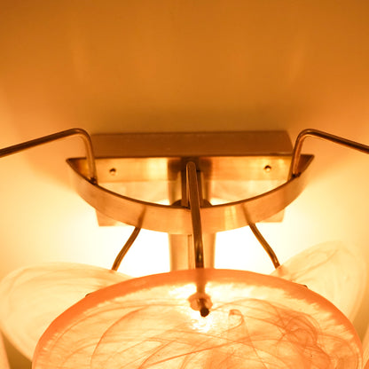 Pink Murano Disc Wall Lamp