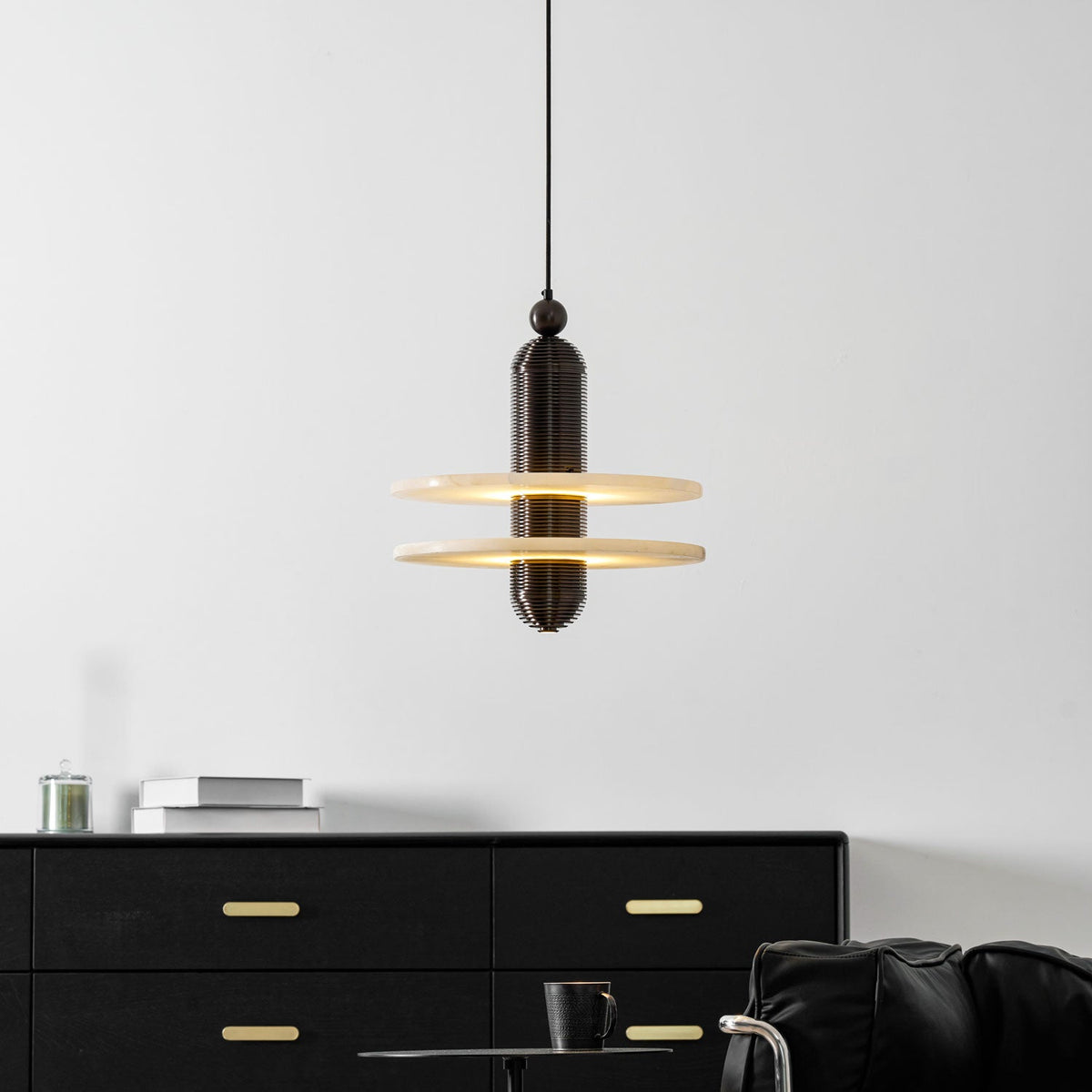 Alabaster Comet Pendant Lamp — view 10