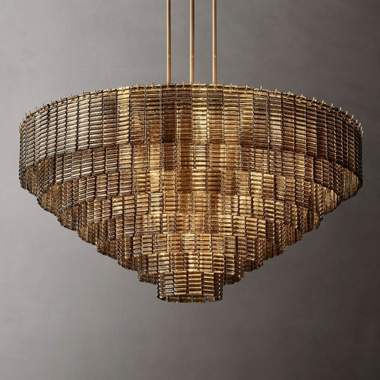 Sirene Glass Round Chandelier 52"