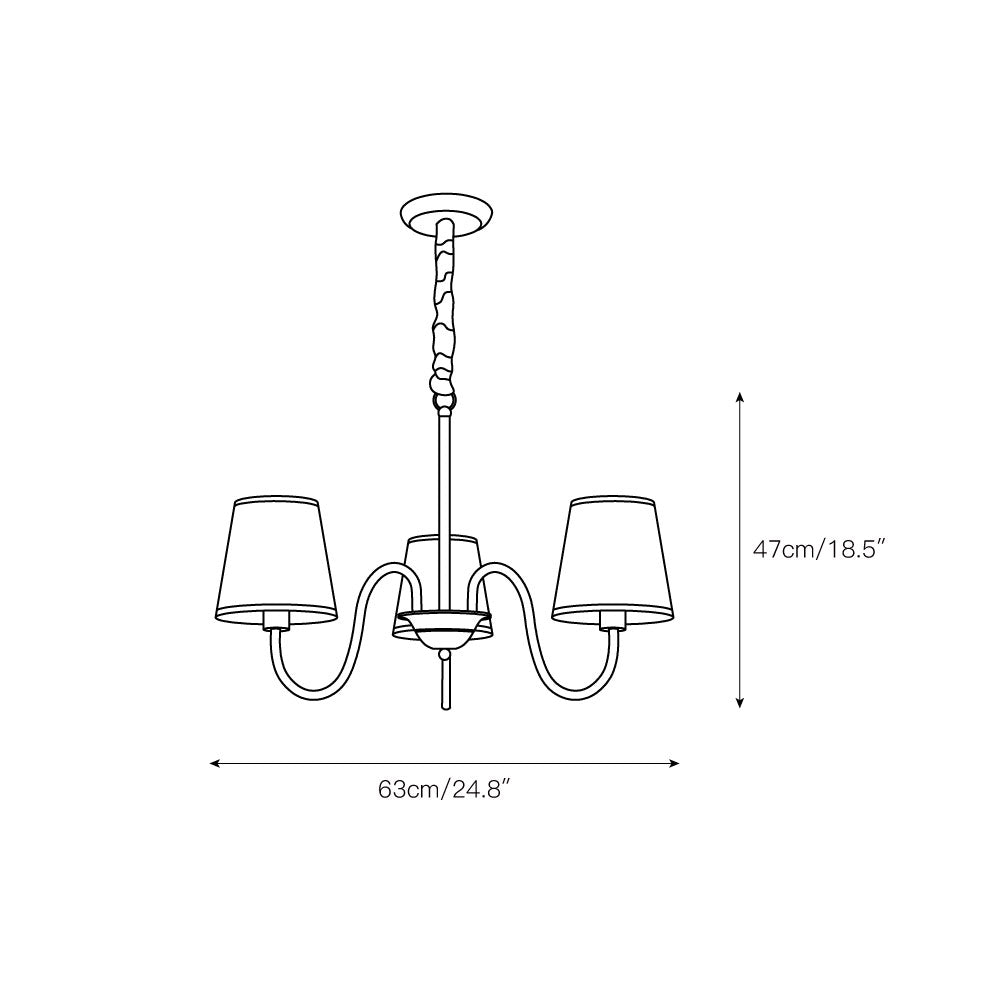 Aged Stacey Chandelier — view 3