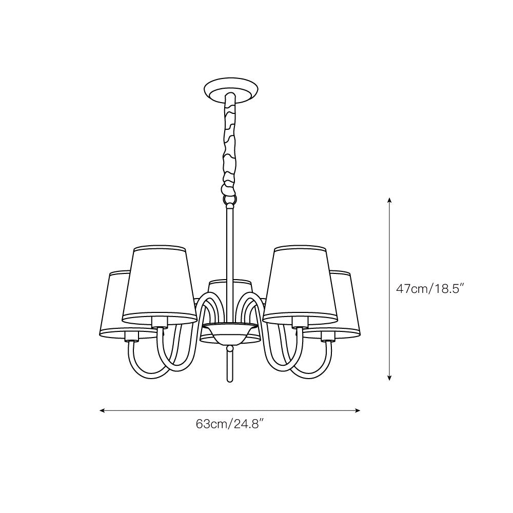 Aged Stacey Chandelier — view 4