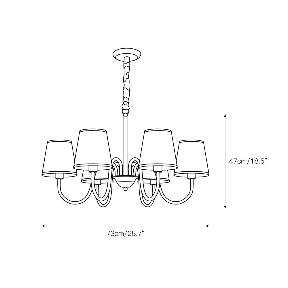 Aged Stacey Chandelier — view 5