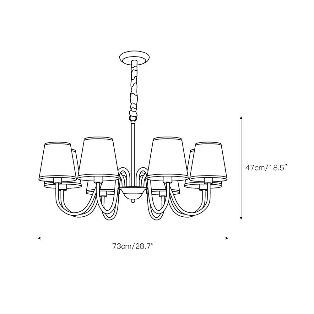 Aged Stacey Chandelier — view 6