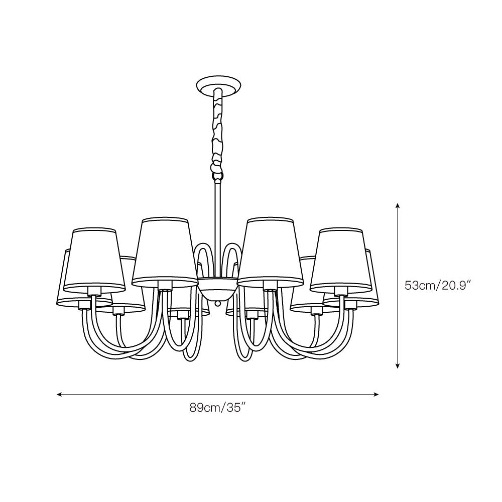 Aged Stacey Chandelier — view 7