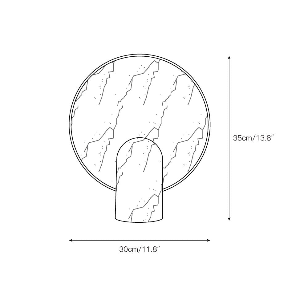 Fan Marble Table Lamp — view 3