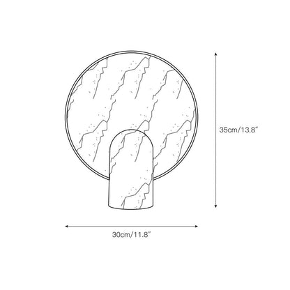 Fan Marble Table Lamp