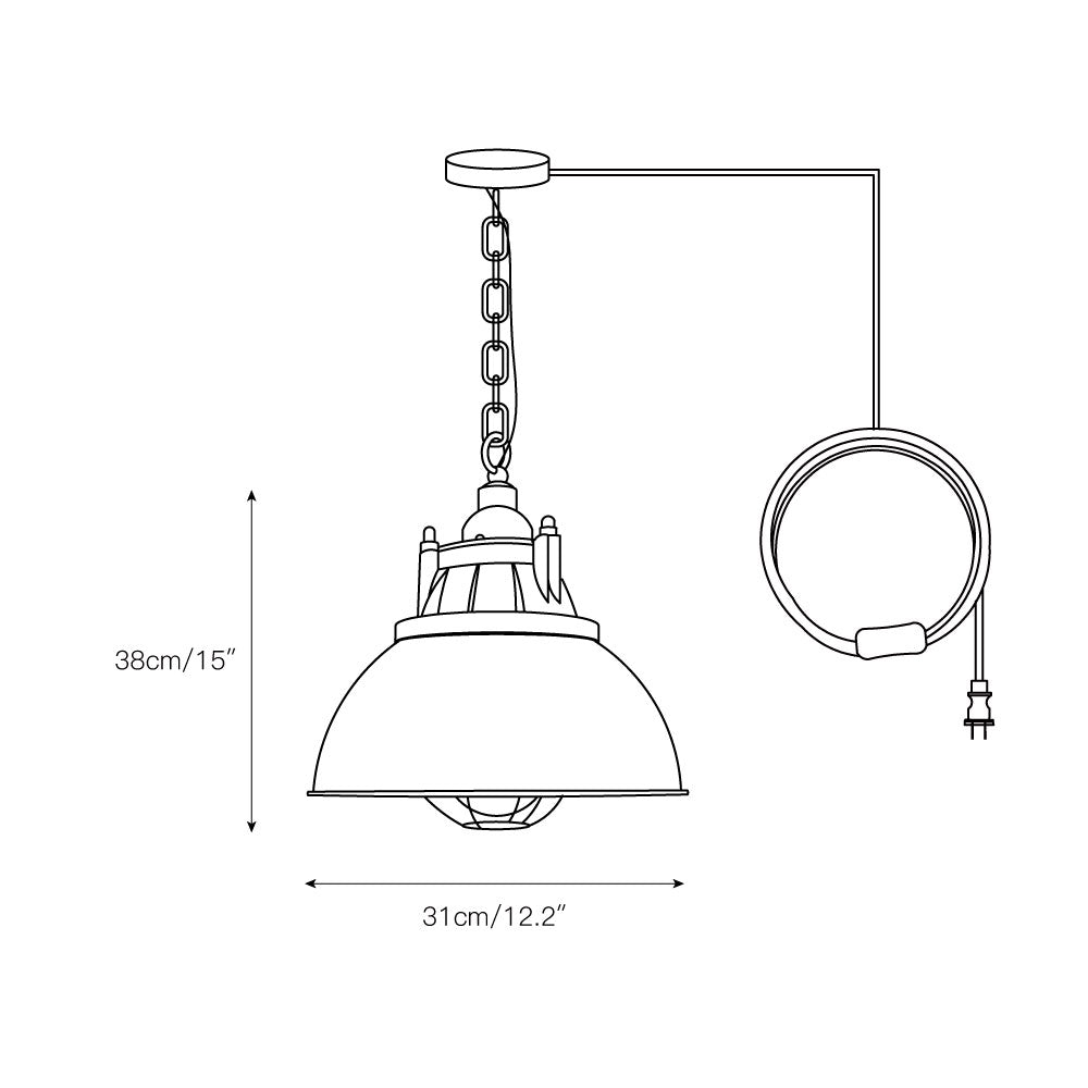Thorlux Green Swag Light — view 6