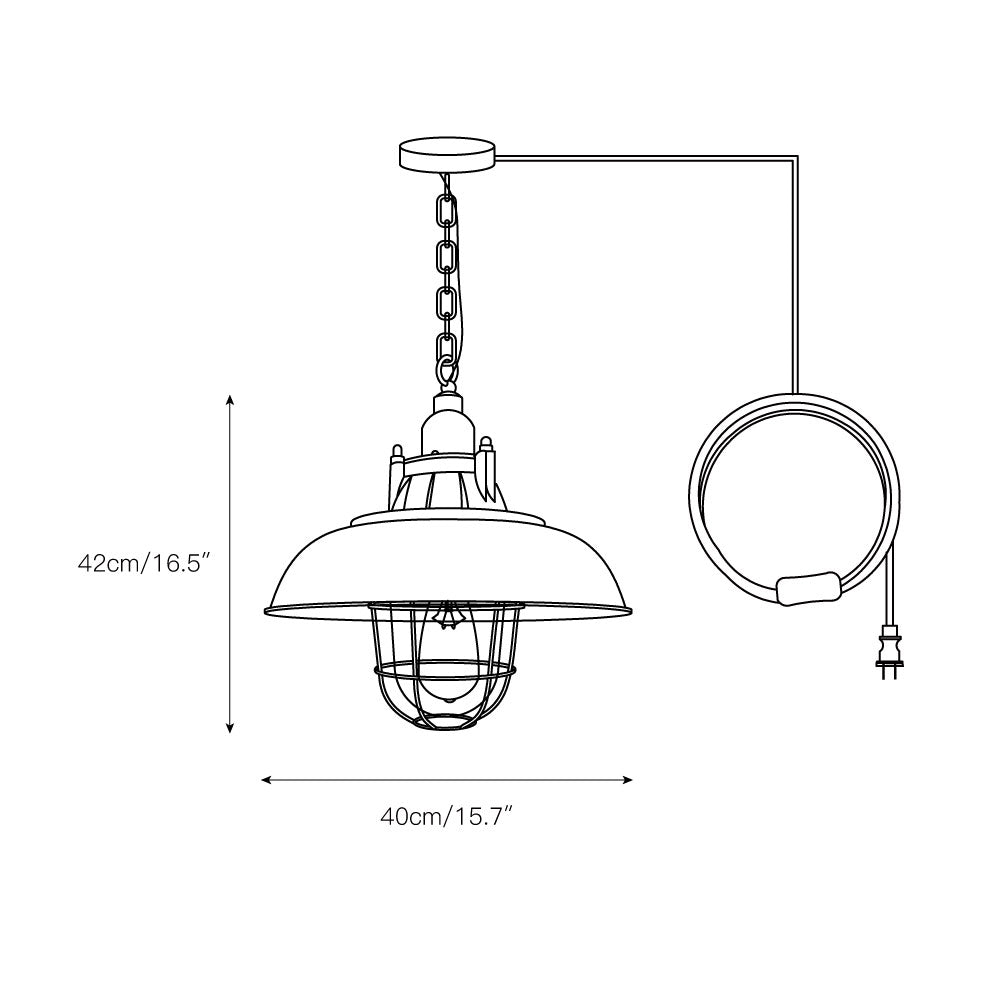 Thorlux Green Swag Light — view 7