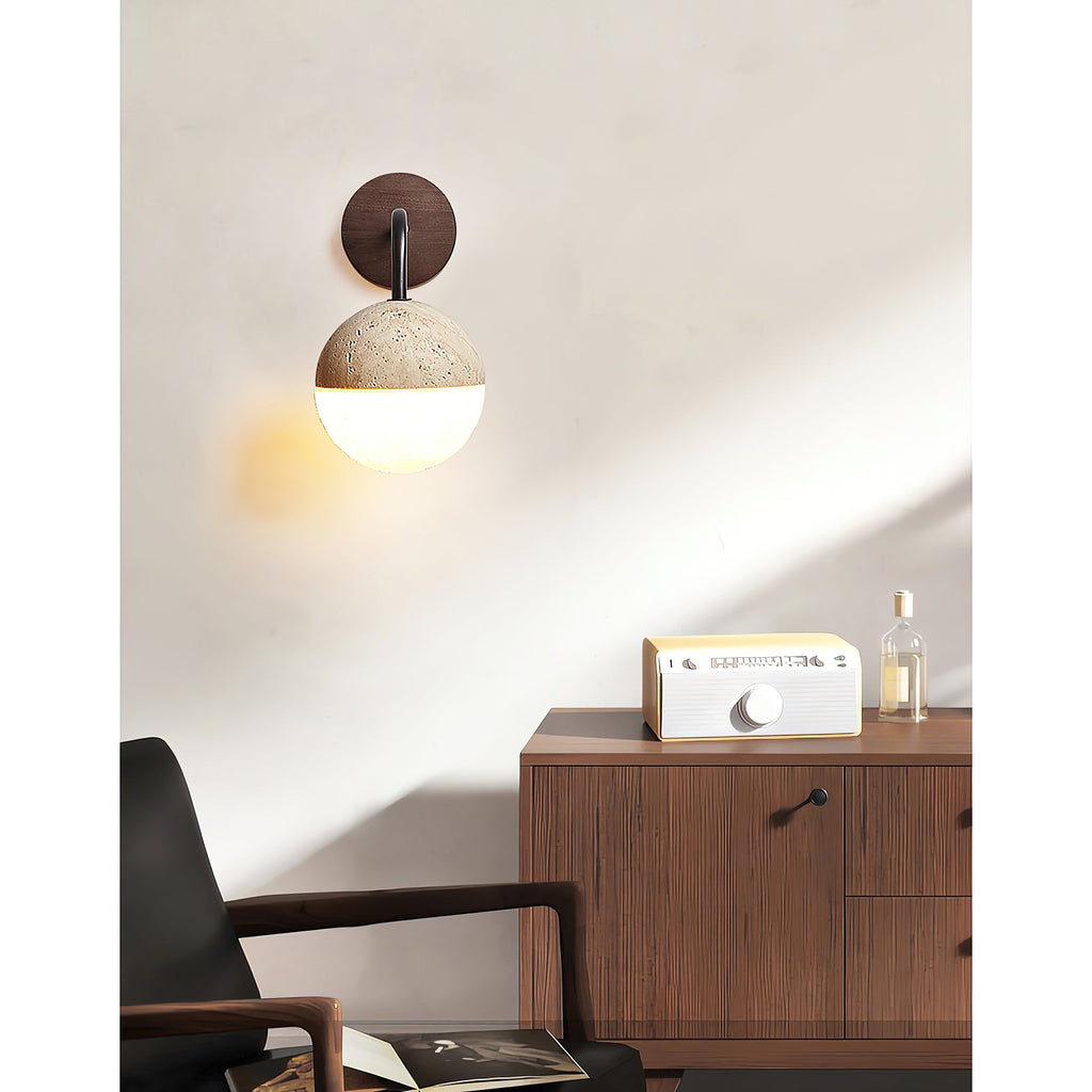 Tia Travertine Wall Lamp — view 7