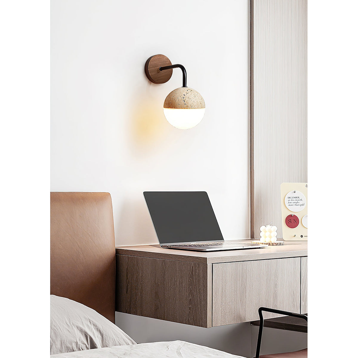 Tia Travertine Wall Lamp — view 9