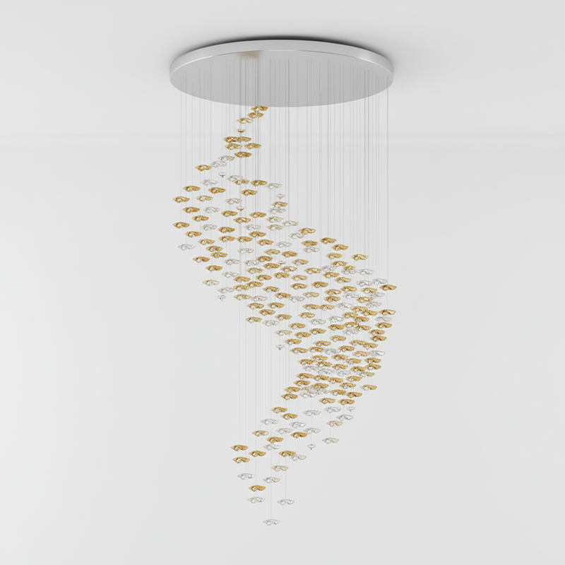 Tidal Art Glass Chandelier — view 40