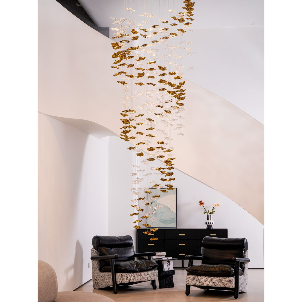 Tidal Art Glass Chandelier — view 19
