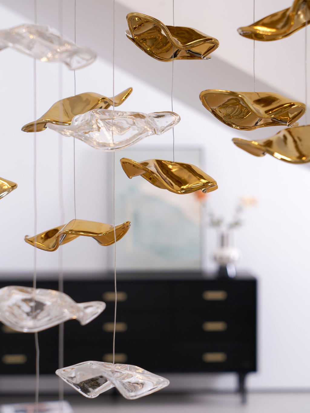 Tidal Art Glass Chandelier — view 25