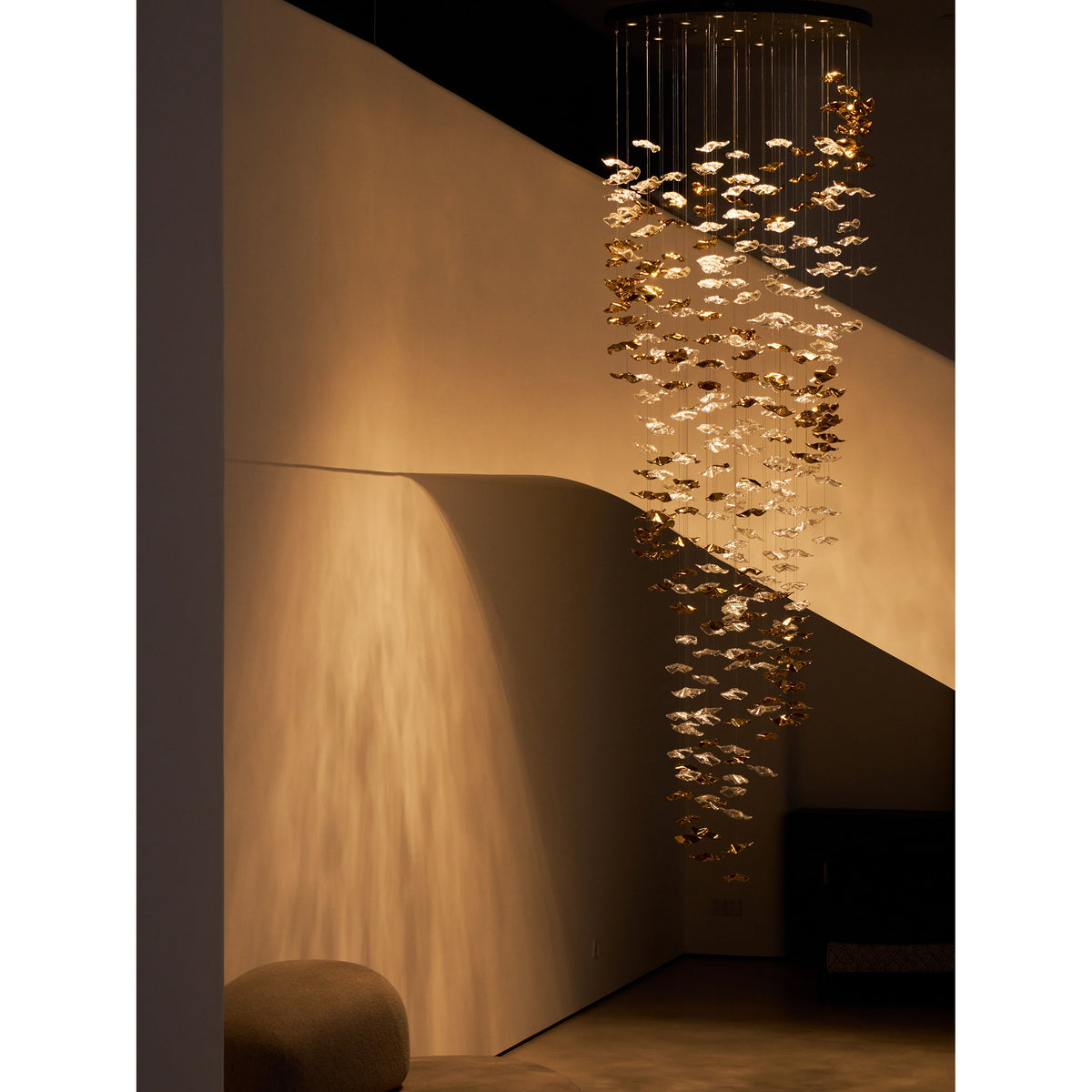Tidal Art Glass Chandelier — view 22