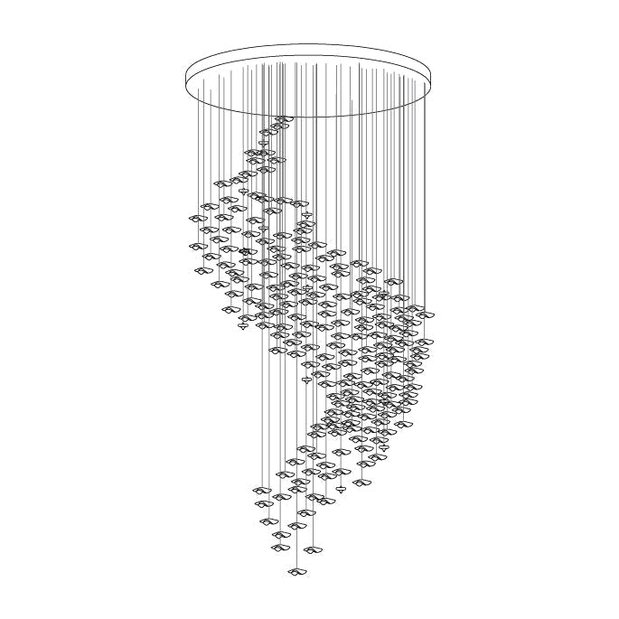 Tidal Art Glass Chandelier — view 37