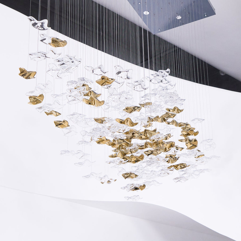 Tidal Art Glass Chandelier — view 29