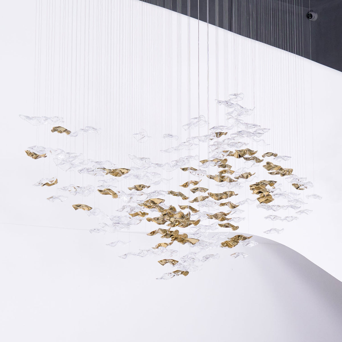 Tidal Art Glass Chandelier — view 30