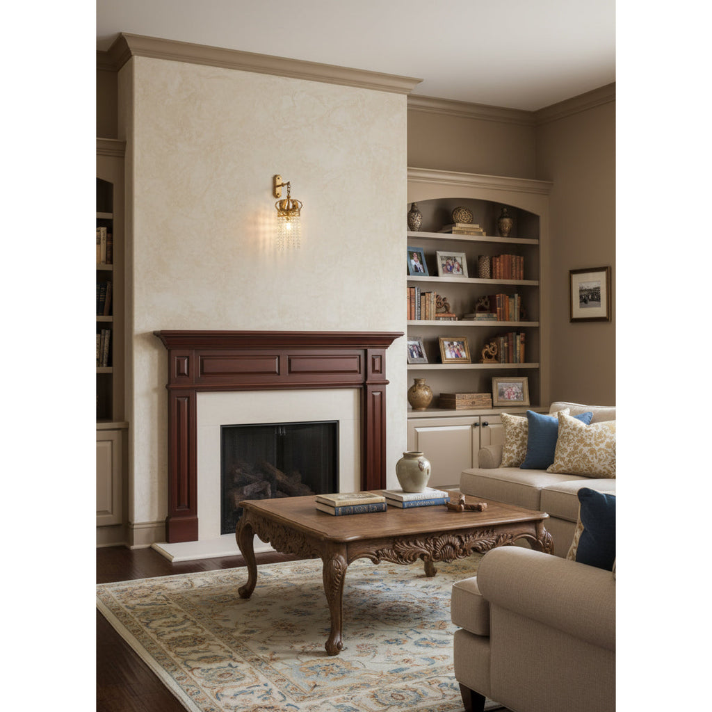 Timon Brass Crown Wall Lamp — view 7