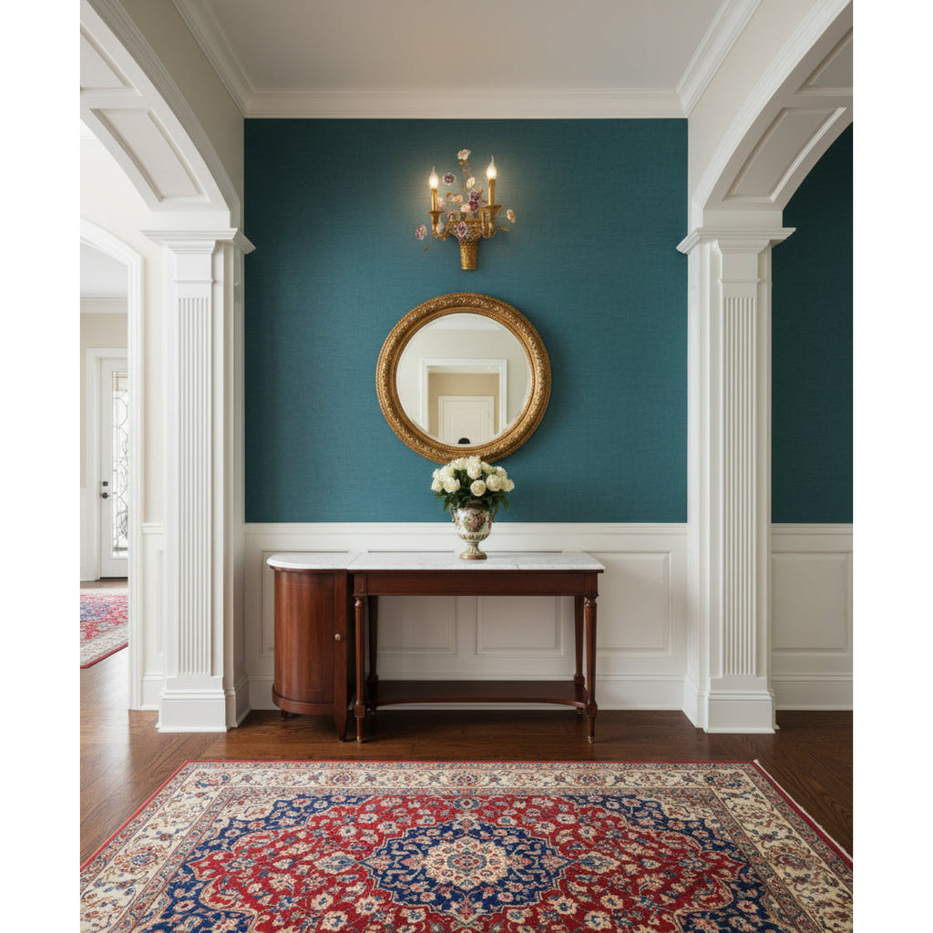 Tole Ceramic Flower Wall Lamp — view 15