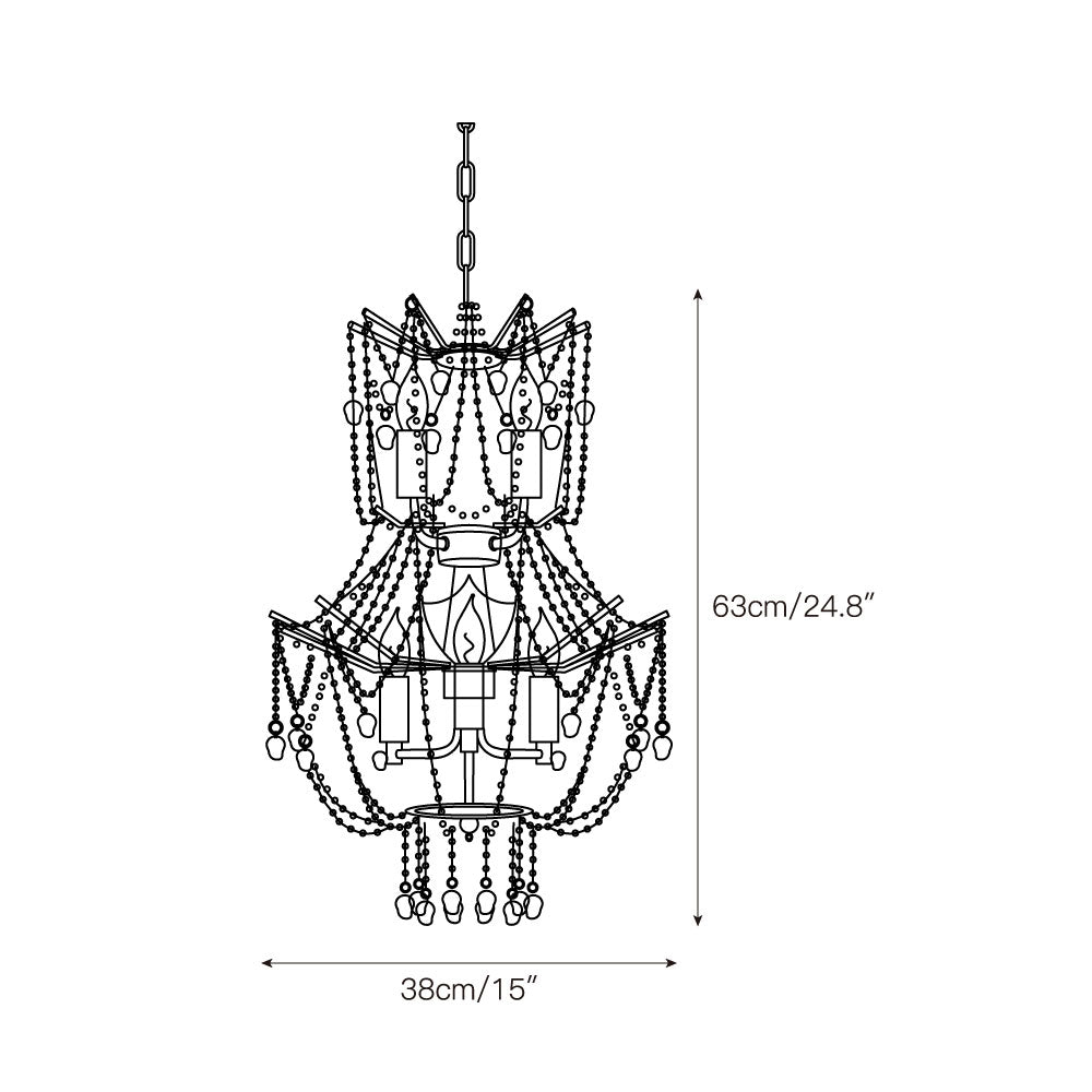 Toluca Turquoise Chandelier — view 3