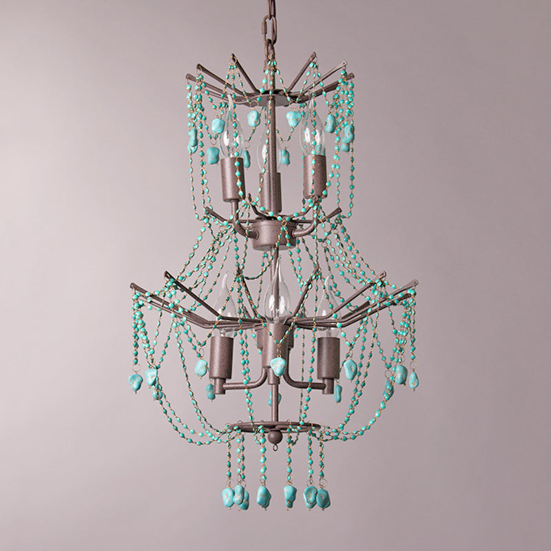 Toluca Turquoise Chandelier — view 2