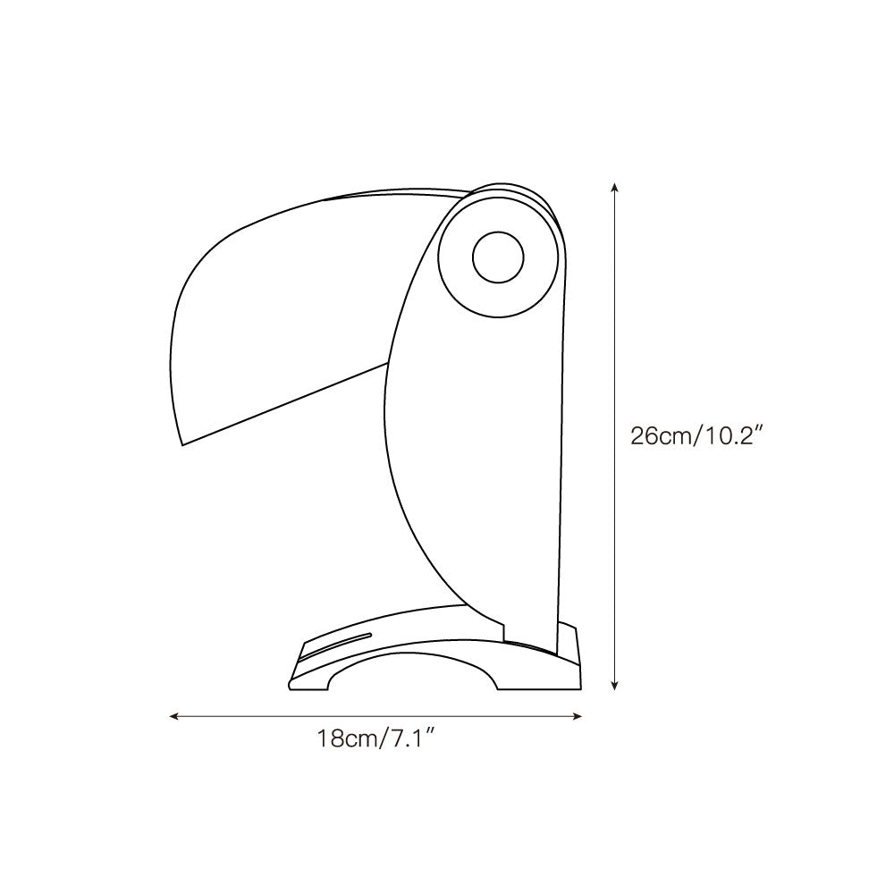 Toucan Table Lamp (Built-in Battery) — view 3